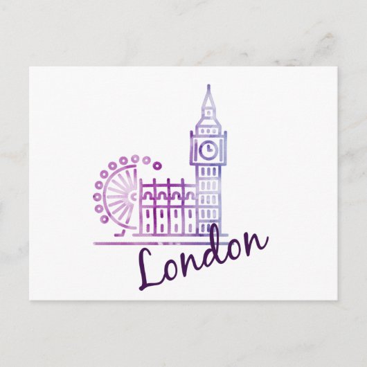 Londen, Big Ben, Engeland Briefkaart (Voorkant)
