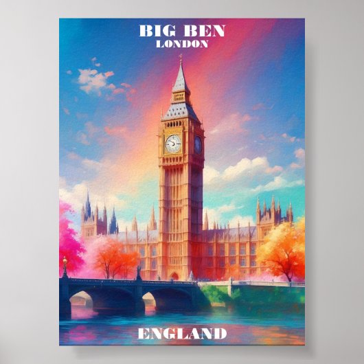 Londen Big Ben Engeland Poster (Voorkant)