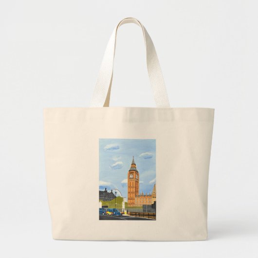 Londen Big Ben Grote Tote Bag (Voorkant)