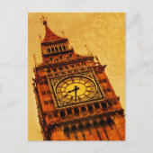 Londen, Big Ben grunge Briefkaart (Voorkant)