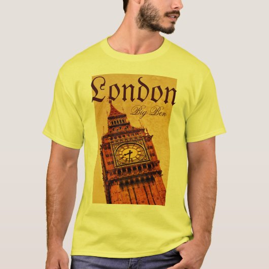 Londen, Big Ben grunge T-shirt (Voorkant)