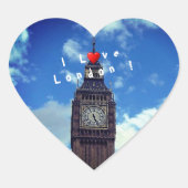 Londen - Big Ben Hart Sticker (Voorkant)