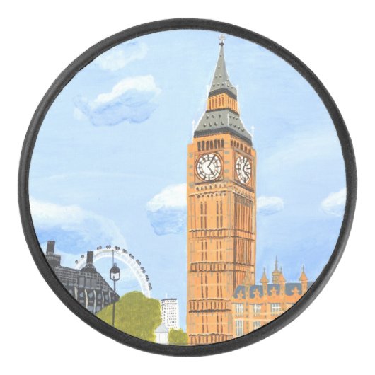 Londen Big Ben Hockey Puck (Voorkant)