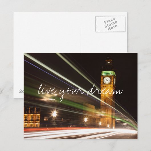 Londen Big Ben leeft uw reis van de droomzwerflust Briefkaart (Voorkant / Achterkant)