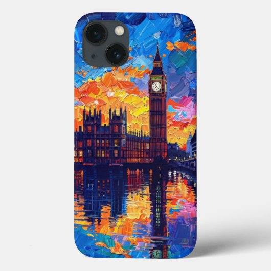 Londen Big Ben: Levendige Impressionistische Olie Case-Mate iPhone Case (Achterkant)