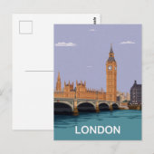 Londen Big Ben & Parlement Briefkaart (Voorkant / Achterkant)