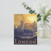  Londen Big Ben Parlement Thames River Briefkaart (Staand voorkant)
