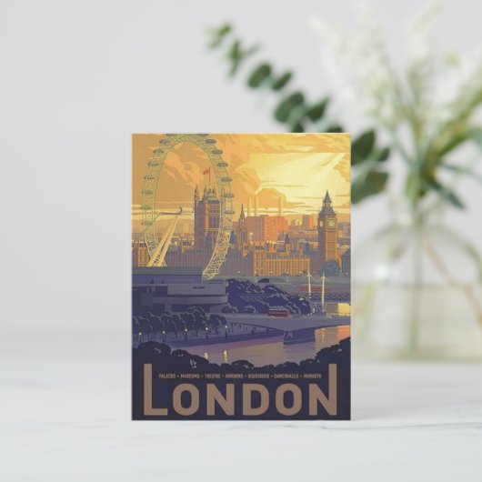 Londen Big Ben Parlement Thames River Briefkaart (Staand voorkant)