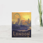  Londen Big Ben Parlement Thames River Kaart (Voorkant)