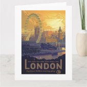  Londen Big Ben Parlement Thames River Kaart (Voorkant)