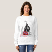 Londen Big Ben Red Telefoon Trui (Voorkant volledig)