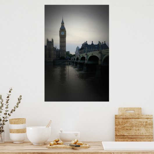 Londen - Big Ben - Thames - Poster (Keuken)