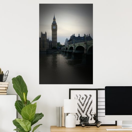 Londen - Big Ben - Thames - Poster (Thuiskantoor)