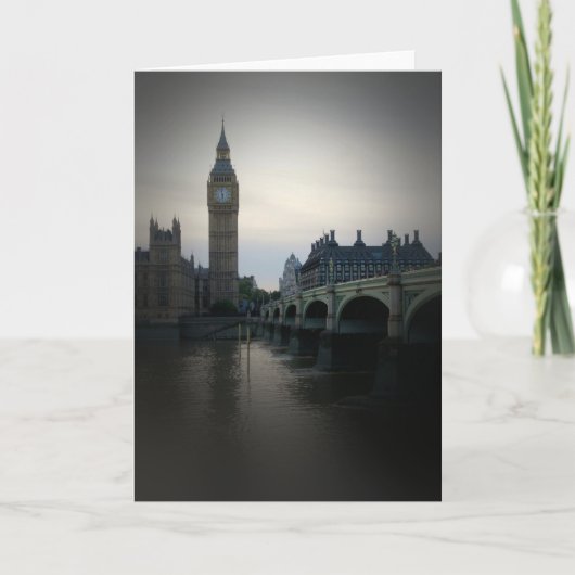 Londen - Big Ben - Thames - Wenskaart Kaart (Voorkant)