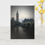 Londen - Big Ben - Thames - Wenskaart Kaart (Gele Bloem)
