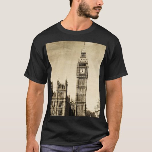Londen Big Ben:  Uitzicht T-shirt (Voorkant)