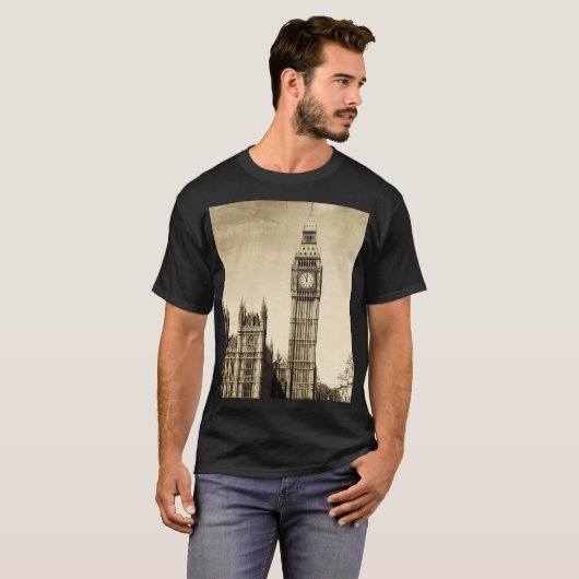 Londen Big Ben: Uitzicht T-shirt (Voorkant volledig)