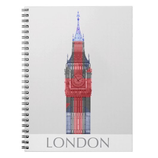 Londen Big Ben Union Jack Notitieboek (Voorkant)