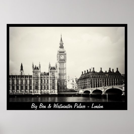 Londen - Big Ben, Westminster Palace No.1 (Poster) Poster (Voorkant)
