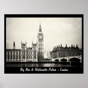 Londen - Big Ben, Westminster Palace nr.1 (Poster) Poster