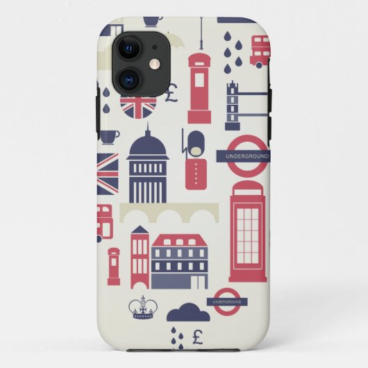 Londen bij Heart Case-Mate iPhone Case (Achterkant)