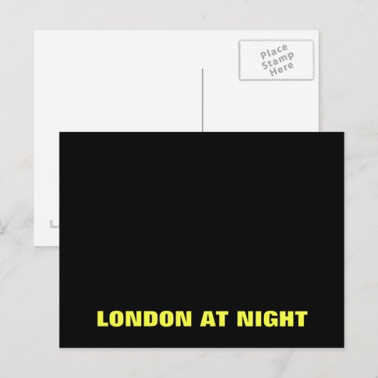 Londen bij het Briefkaart van de Nacht (Voorkant / Achterkant)