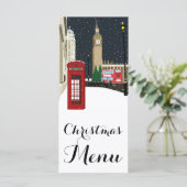 Londen bij het kerstmenu menu (Staand voorkant)
