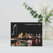londen bij nacht briefkaart (Staand voorkant)