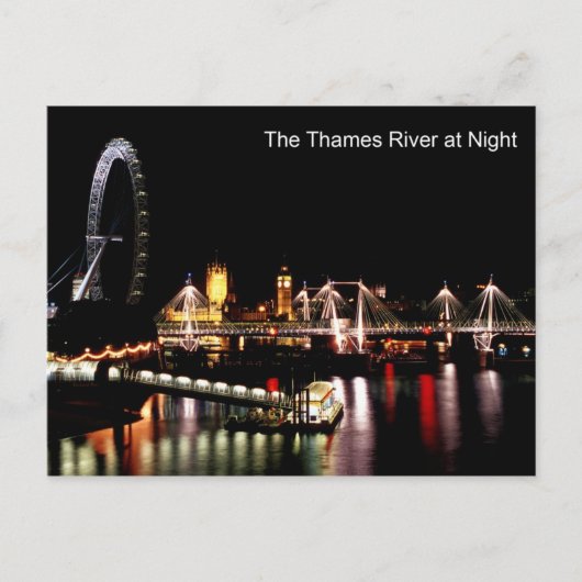 londen bij nacht briefkaart (Voorkant)