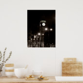 Londen bij nacht poster (Keuken)
