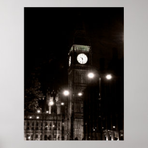 Londen bij nacht poster