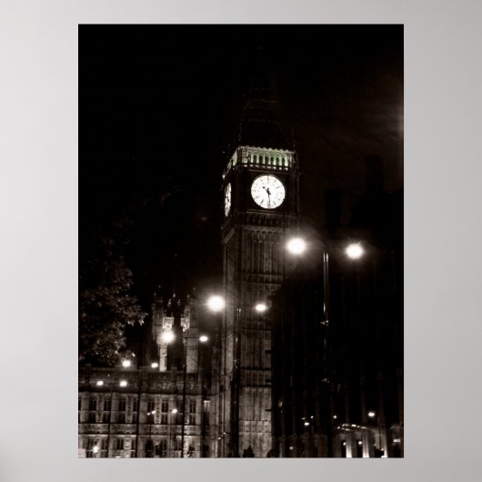 Londen bij nacht poster (Voorkant)