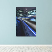 Londen bij Night Canvas Afdruk (Insitu (Houten vloer))