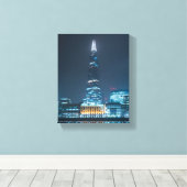 Londen bij Night Canvas Afdruk (Insitu (Houten vloer))