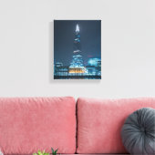 Londen bij Night Canvas Afdruk (Insitu (Woonkamer))