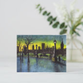 Londen bij Night Painting Briefkaart (Staand voorkant)