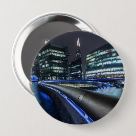 Londen bij Night Ronde Button 4,0 Cm