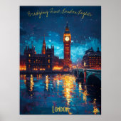 Londen bij schemering - Tijd en schoonheid overbru Poster (Voorkant)