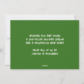 Londen Black Cab Christmas Tree Taxi Business Feestdagenkaart (Achterkant)