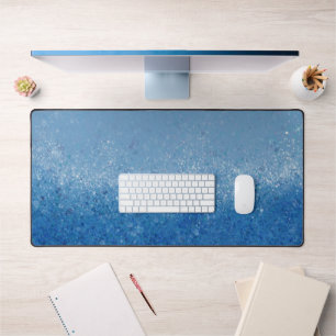 Londen Blauw Abstract Art Desk Mat