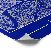 Londen Blueprint Stadkaart Poster Minimal UK (Hoek)
