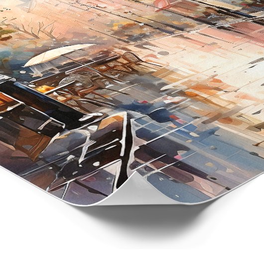 Londen Bohemian stijl Waterverf schilderij Poster (Hoek)