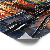 Londen Bohemian stijl Waterverf schilderij Poster (Hoek)