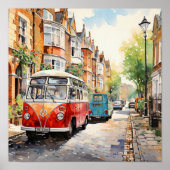 Londen Bohemian stijl Waterverf schilderij Poster (Voorkant)