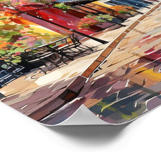 Londen Bohemian stijl Waterverf schilderij Poster (Hoek)