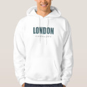 Londen (breedtegraad en lengtegraad) hoodie (Voorkant)