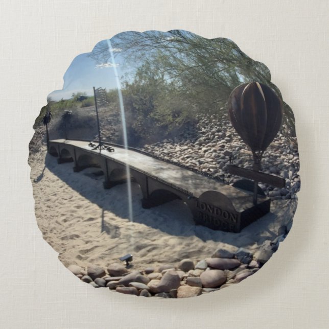 Londen Bridge/London Bridge replica Rond Kussen (Voorkant)