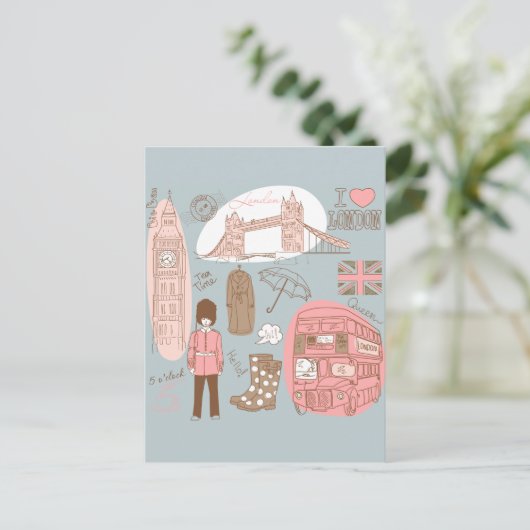 londen briefkaart (Staand voorkant)