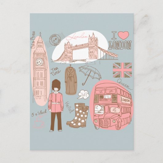 londen briefkaart (Voorkant)