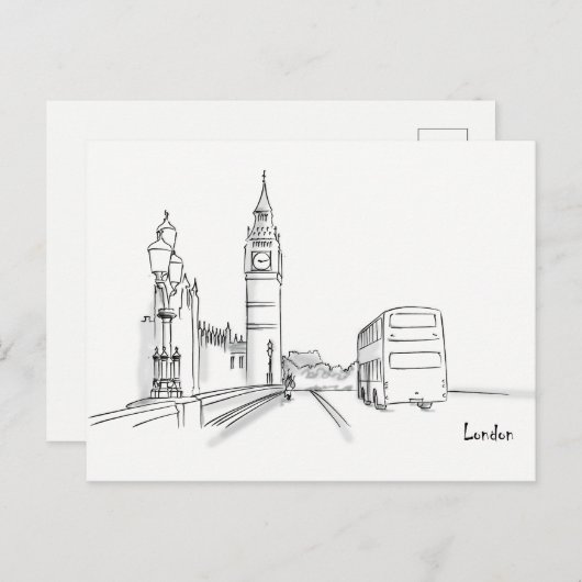 Londen Briefkaart (Voorkant / Achterkant)